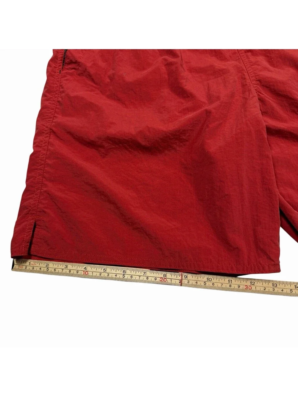 The North Face Mens Belted Nylon Hiking Shorts Red Mesh Lined Size L